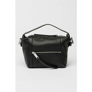 Geanta crossbody de piele cu bareta detasabila cu tinte Vega - Negru imagine
