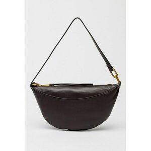 Geanta de piele cu bareta de umar Luna - Violet aubergine imagine