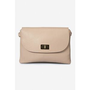 Geanta crossbody din piele - Bej deschis imagine
