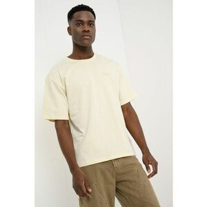 Tricou din bumbac cu imprimeu pe partea din spate - Bej deschis imagine