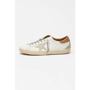 Pantofi sport de piele cu aspect uzat Super Star - Alb/Maro imagine