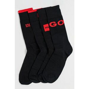 Set de sosete lungi cu logo - 4 perechi - Rosu/Negru imagine