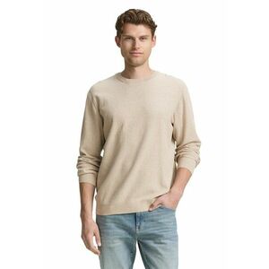 Pulover slim-fit din amestec de bumbac organic - Bej imagine
