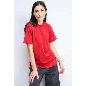 Tricou lejer cu monograma brodata Vintage - Rosu imagine