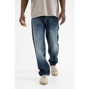 Blugi relaxed-fit cu croiala dreapta - Albastru inchis imagine