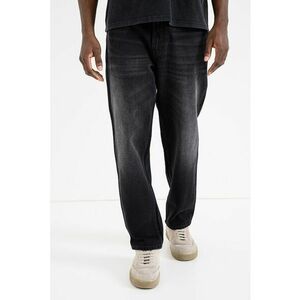 Blugi relaxed-fit cu aspect decolorat - Negru melange imagine