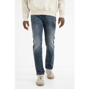 Blugi slim-fit cu aspect decolorat - Albastru prafuit imagine
