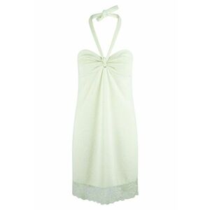 Rochie de plaja cu garnituri de dantela - Verde pal imagine