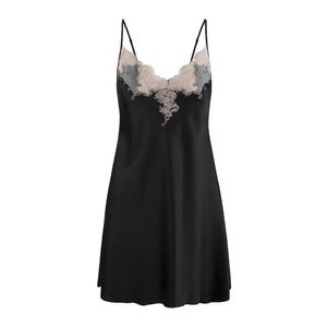 Camasa de noapte satinata - Negru imagine