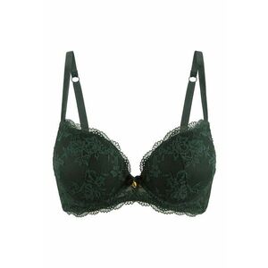 Sutien push-up cu dantela - Verde imagine