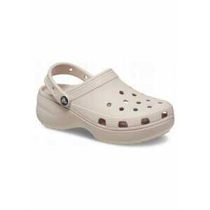 Saboti slingback cu model perforat si talpa flatform - Roz imagine