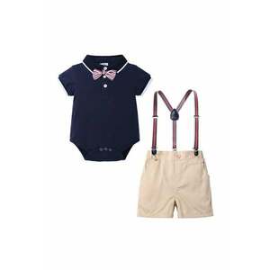 Costum Cu Body Tip Polo - Uni - Elegant - Baieti - Maneca scurta - Multicolor imagine