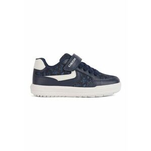Pantofi sport cu inchidere velcro si garnituri din piele ecologica - Bleumarin imagine