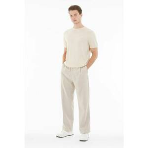Tricou din tricot cu logo - Bej imagine