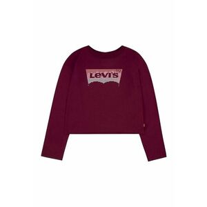 Bluza din amestec de bumbac organic cu logo - Visiniu imagine