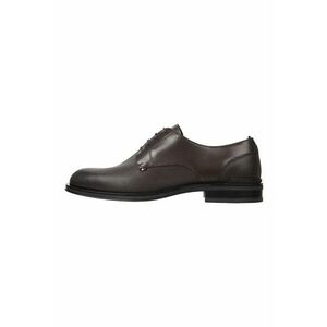 Pantofi derby de piele - Maro imagine