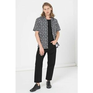 Camasa relaxed fit cu model Ellino - Alb/Negru imagine