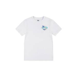 Tricou cu imprimeu pe partea din spate - Alb/Albastru imagine