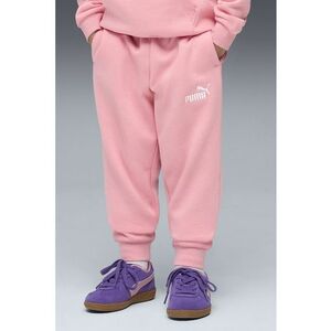 Pantaloni de trening cu banda elastica in talie si logo ESS No. 1 Logo - Roz somon imagine