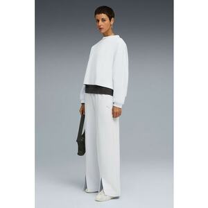 Pantaloni de trening relaxed-fit cu slituri la terminatie ESS - Alb optic imagine