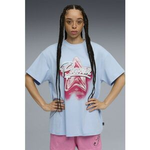 Tricou supradimensionat unisex Shooting Stars - Rosu/Alb/Albastru deschis imagine