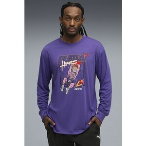 Bluza cu imprimeu grafic pentru baschet Hoopstel - Negru/Ametist imagine