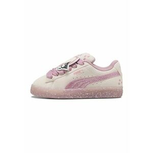 Pantofi sport de piele cu detalii Hello Kitty&Friends - Alb/Negru/Roz somon imagine