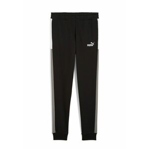 Pantaloni de trening din amestec de bumbac cu banda elastica in talie - Alb/Negru/Maro taupe deschis imagine