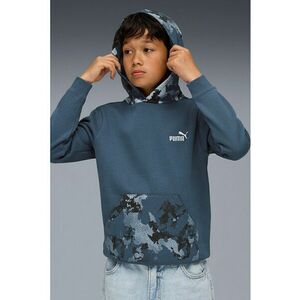 Hanorac cu buzunar kangaroo Essentials Camo - Negru/Albastru petrol imagine