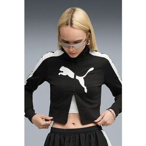 Jacheta crop cu imprimeu logo Archive T7 - Negru/Alb optic imagine