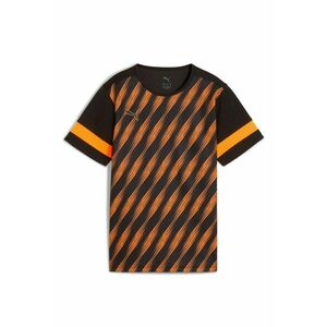 Tricou cu model - pentru fotbal - Negru/Portocaliu mandarina imagine
