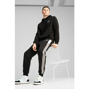 Pantaloni de trening relaxed fit cu benzi contrastante laterale - Negru imagine