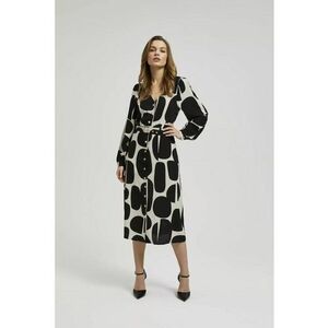 Rochie neagra cu maneci lungi si curea - Negru imagine