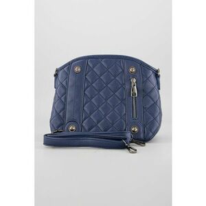 Geanta crossbody de piele ecologica cu bareta detasabila - Bleumarin imagine