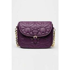 Geanta de piele ecologica cu aspect matlasat - Violet imagine