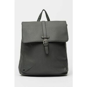 Rucsac de piele ecologica cu inchidere cu clapa - Gri inchis imagine
