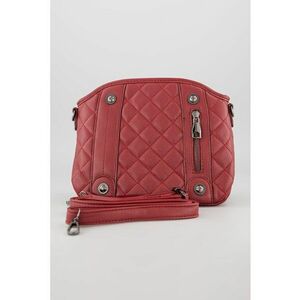 Geanta crossbody de piele ecologica cu bareta detasabila - Visiniu imagine