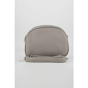 Geanta crossbody cu bareta detasabila si model uni - Gri inchis imagine