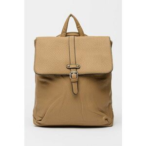 Rucsac de piele ecologica cu inchidere cu clapa - Maro taupe imagine