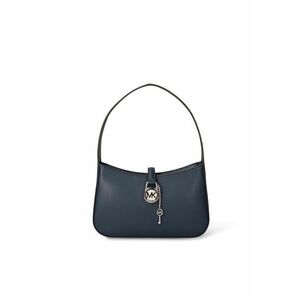 Geanta de piele cu maner si logo - Bleumarin imagine