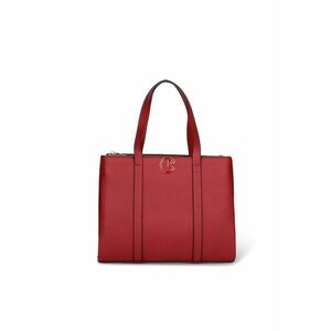 Geanta shopper de piele ecologica Silvana Chic - Rosu inchis imagine