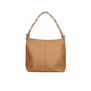 Geanta de piele ecologica cu bareta de umar Asteria Chic - Maro camel imagine