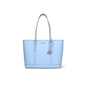 Geanta shopper de piele Azelia Plus - Albastru azur imagine