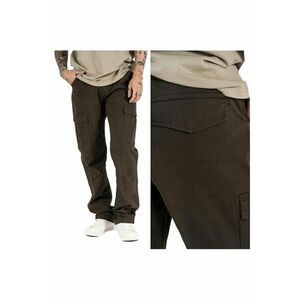 Pantaloni Barbati - Gerry Cargo - Regular Fit - Talie Medie - Fermoar - Lungi - 5 Buzunare - Bumbac - Elastan - Verde - Verde masliniu imagine