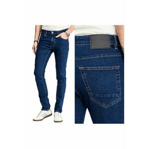 Blugi Barbati - Sebb - Regular Fit - Talie Medie - Fermoar - Lungi - 5 Buzunare - Bumbac - Poliester - Albastru - Albastru imagine