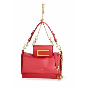 Set de geanta de piele ecologica cu bareta de uamr si geanta crossbody Floriana Prime - Rosu imagine