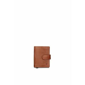 Portofel din piele cu inchidere cu capsa Astor Prime - Maro cognac imagine