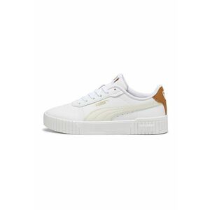 Pantofi sport de piele si piele ecologica Carina 2.0 - Caramel/Alb murdar imagine