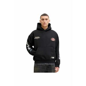 Hanorac JACK &JONES Pulse Printed Hood 53479 - Negru imagine
