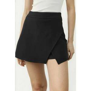 Fusta talie inalta - negru - textil - Negru imagine